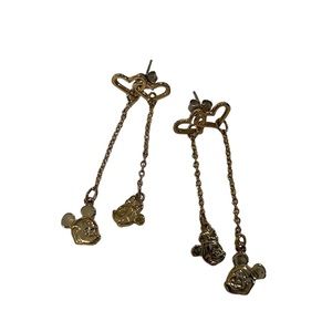 Mickey Mouse gold earrings.